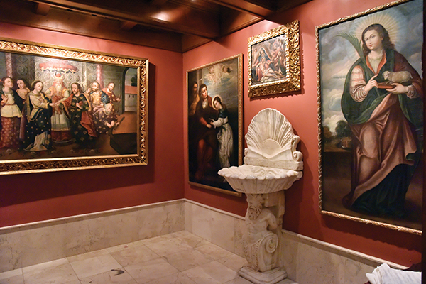 Spanish Colonial art gallery room