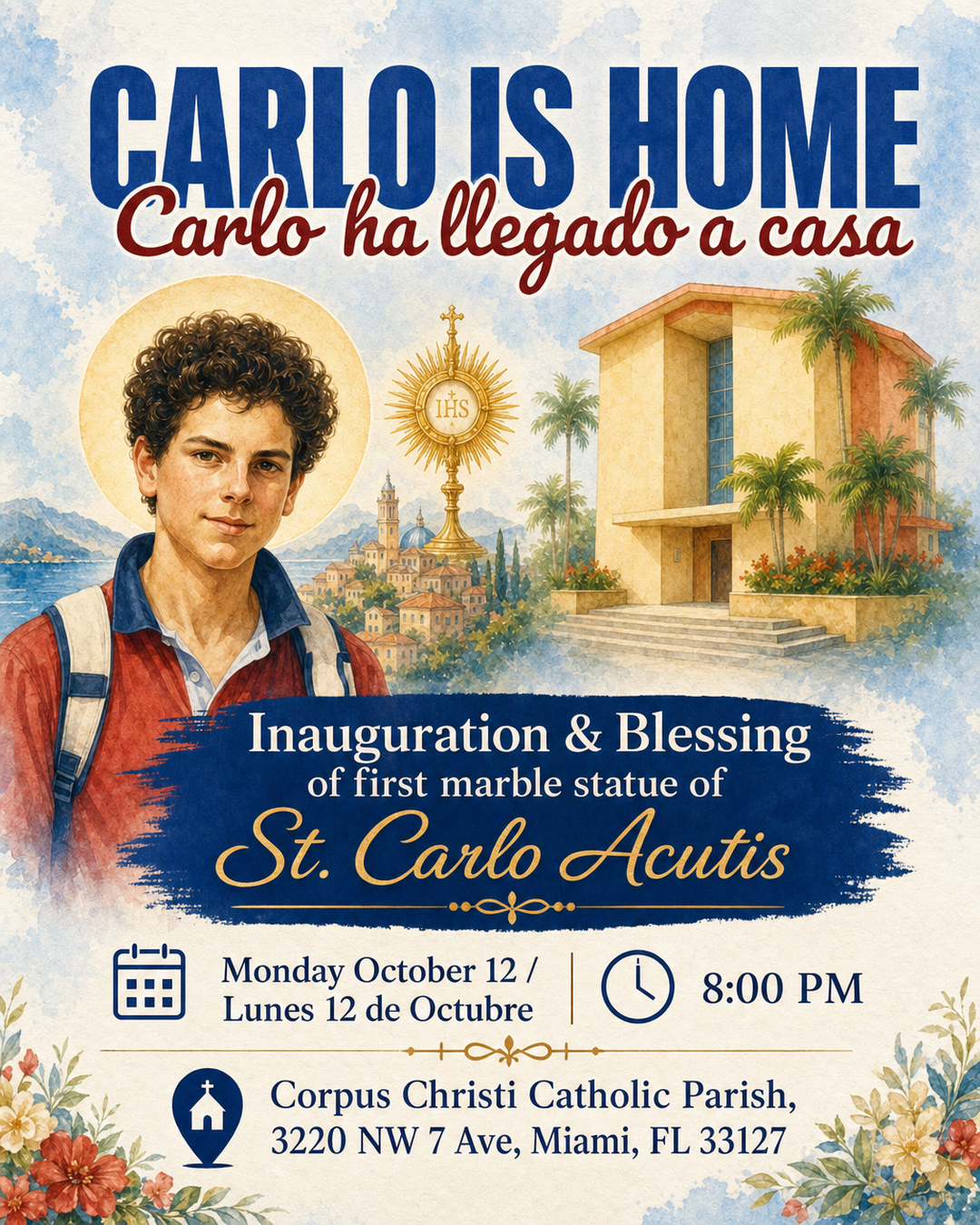Inaguration & Blessing of St. Carlo Acutis Statue